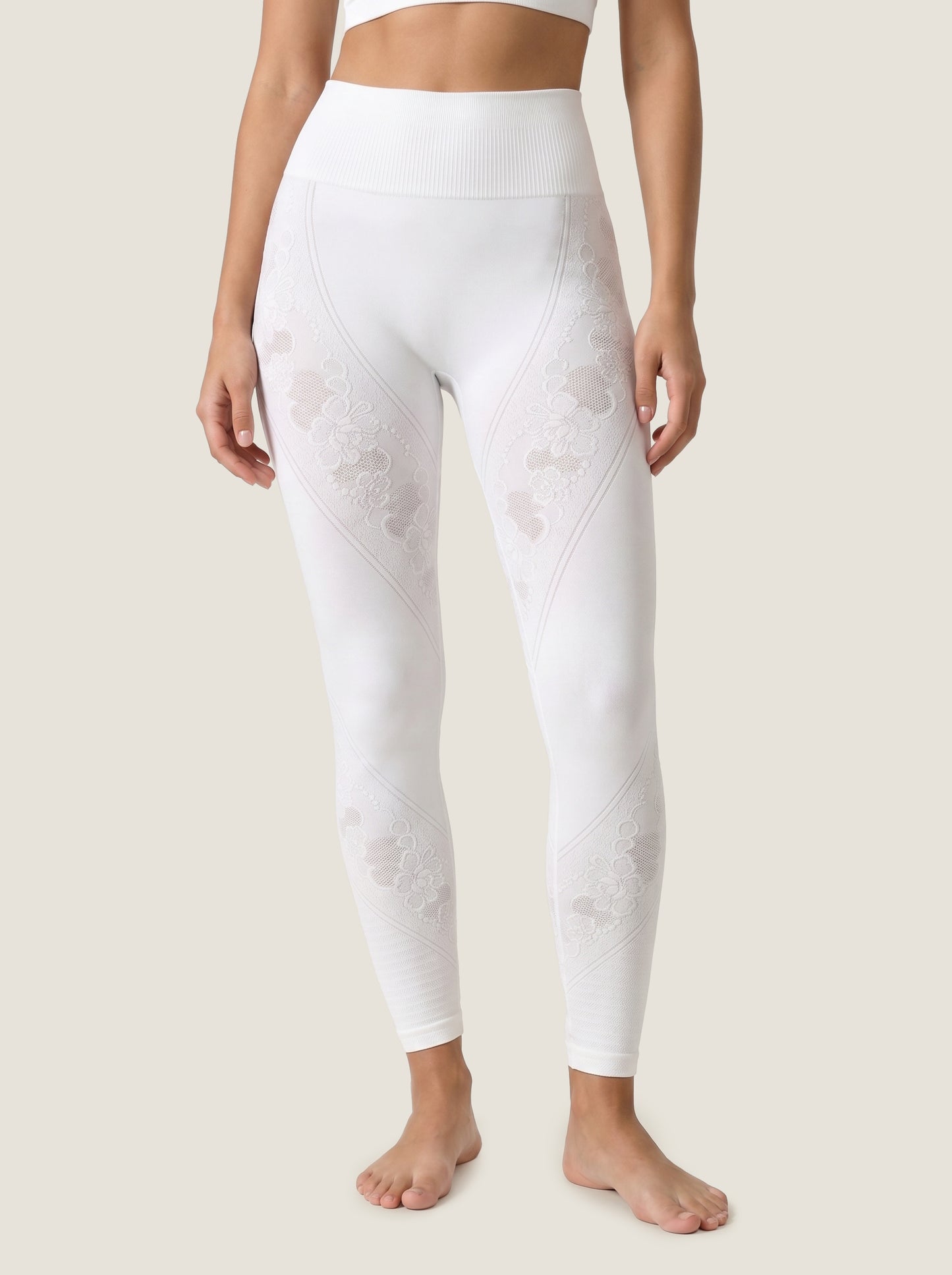 Floral Jacquard Seamless Leggings