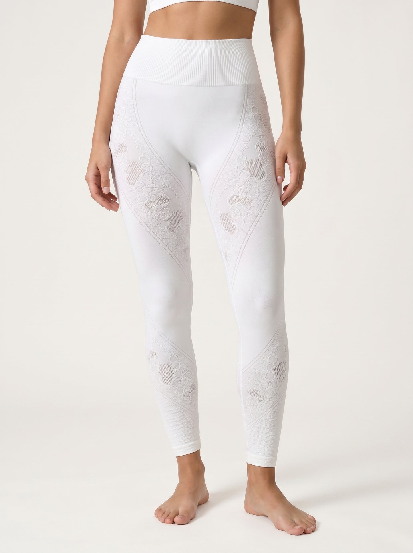 The Aura Series: Floral Jacquard Leggings