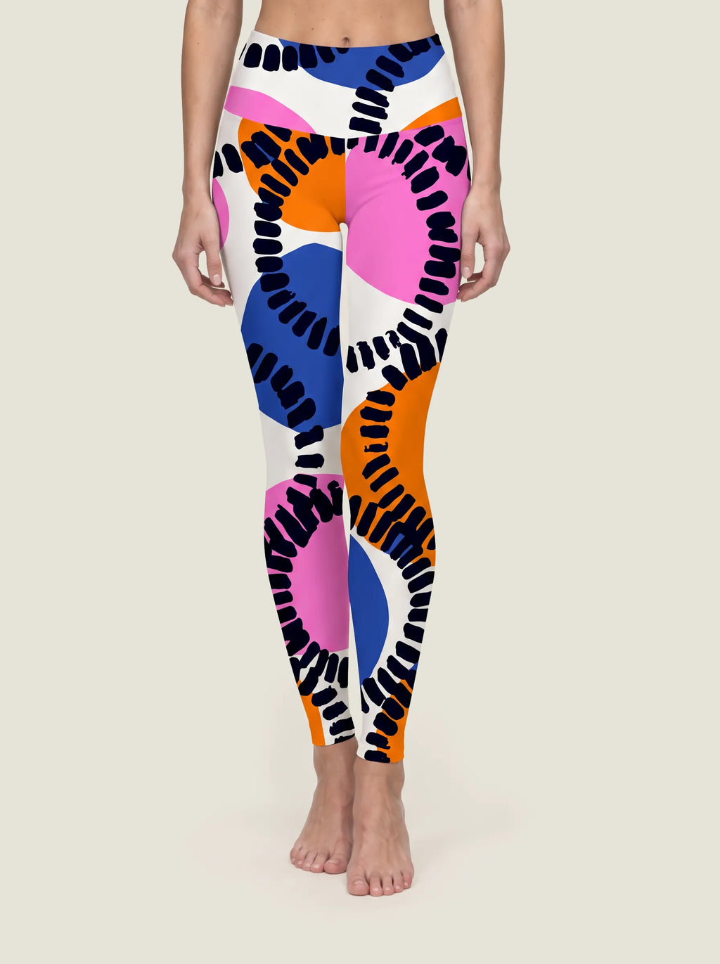 Abstract Color Stitch Sports Bra Set