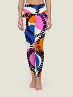 Abstract Color Stitch Sports Bra Set