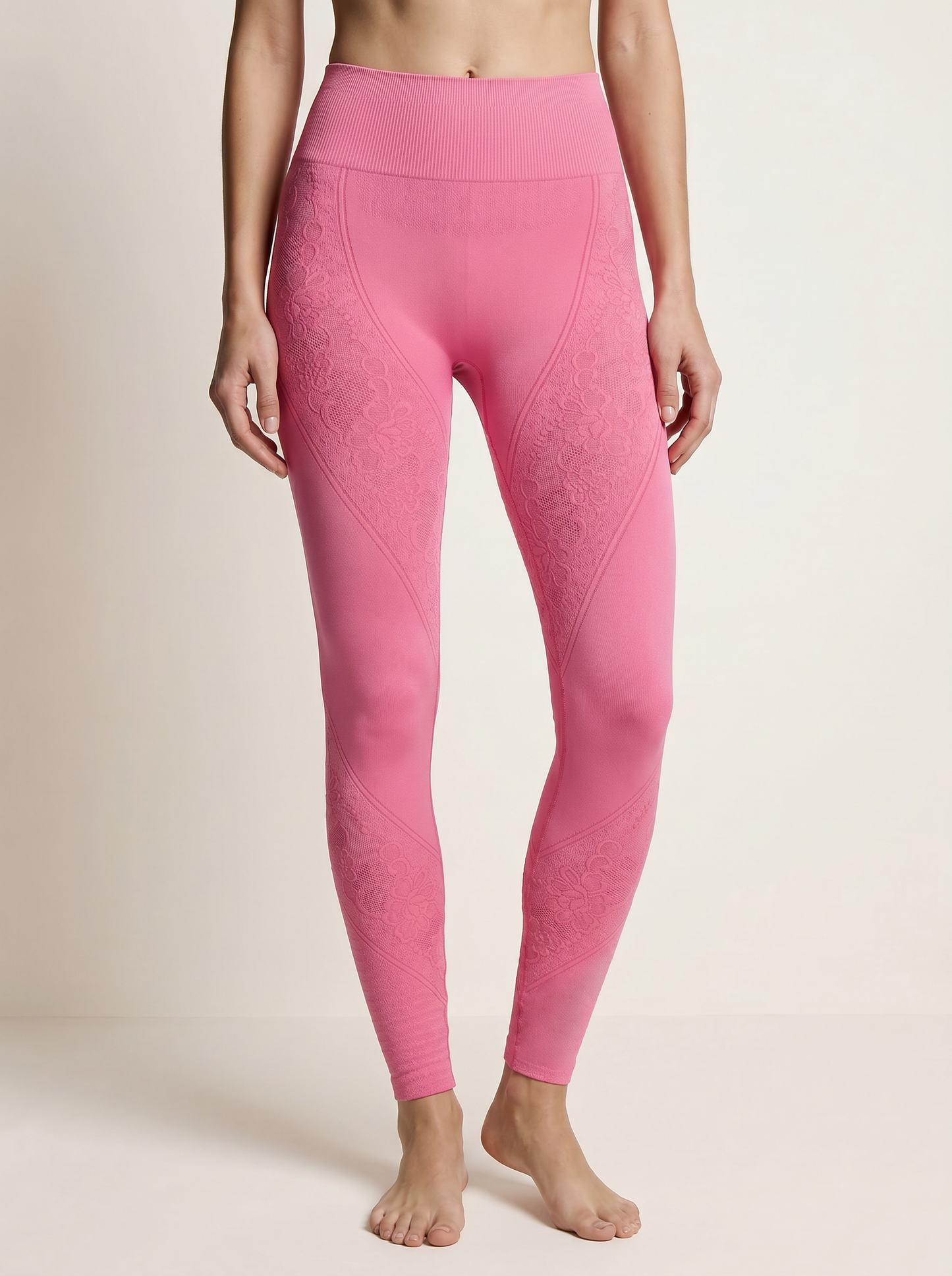 The Aura Series: Floral Jacquard Leggings