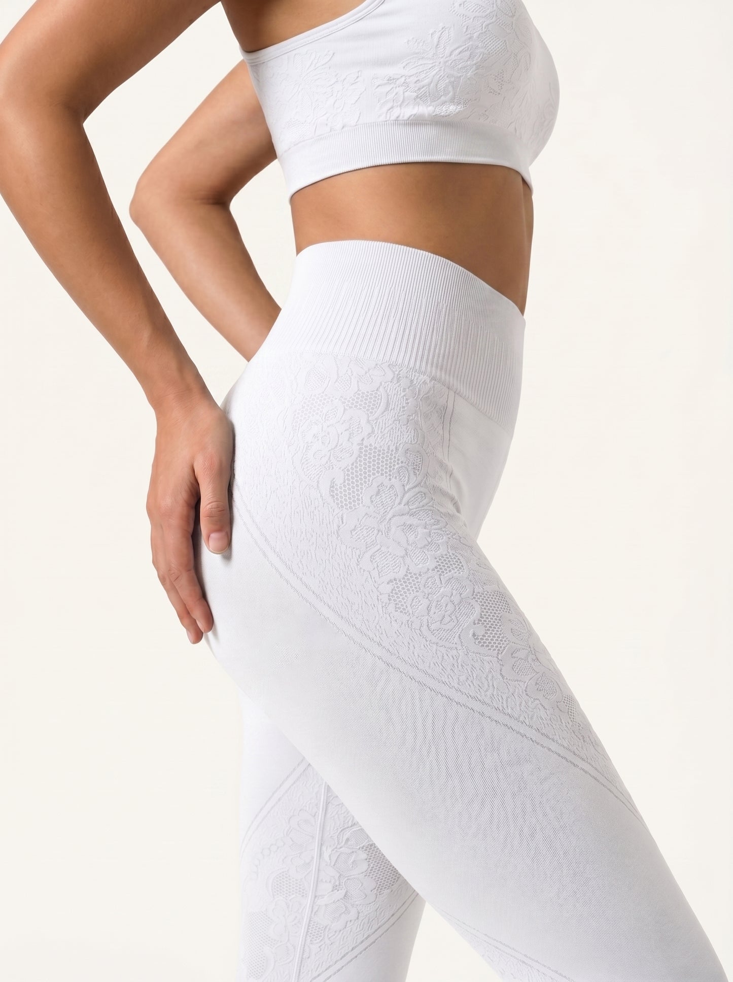 The Aura Series: Floral Jacquard Leggings