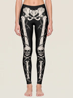 Gothic Skeleton Rose Sports Bra Set