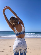 Blue Meadow Floral Sports Bra Set