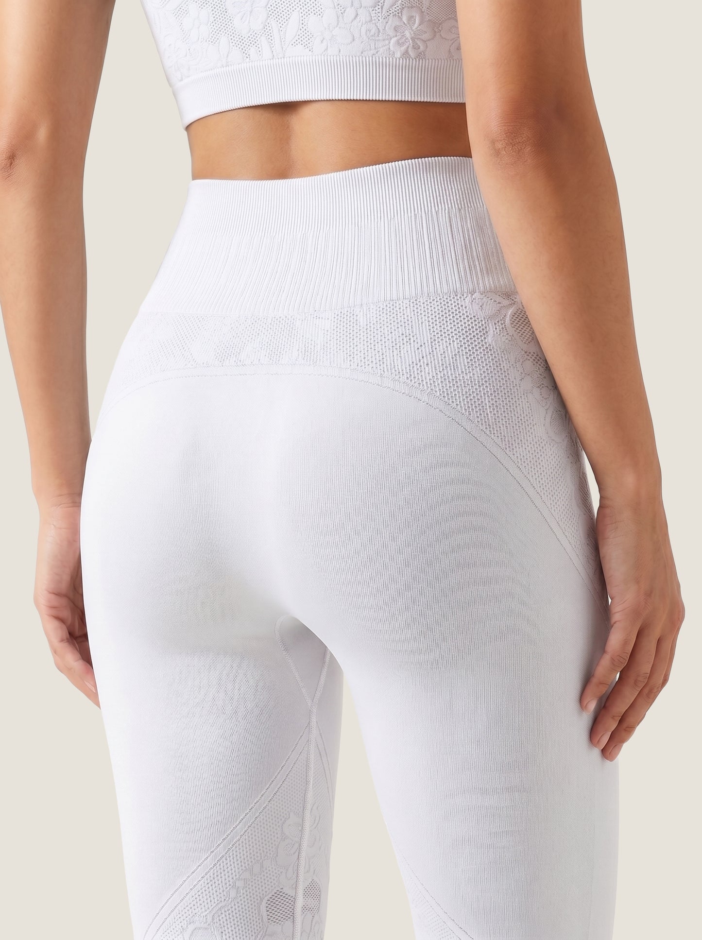 Floral Jacquard Seamless Leggings