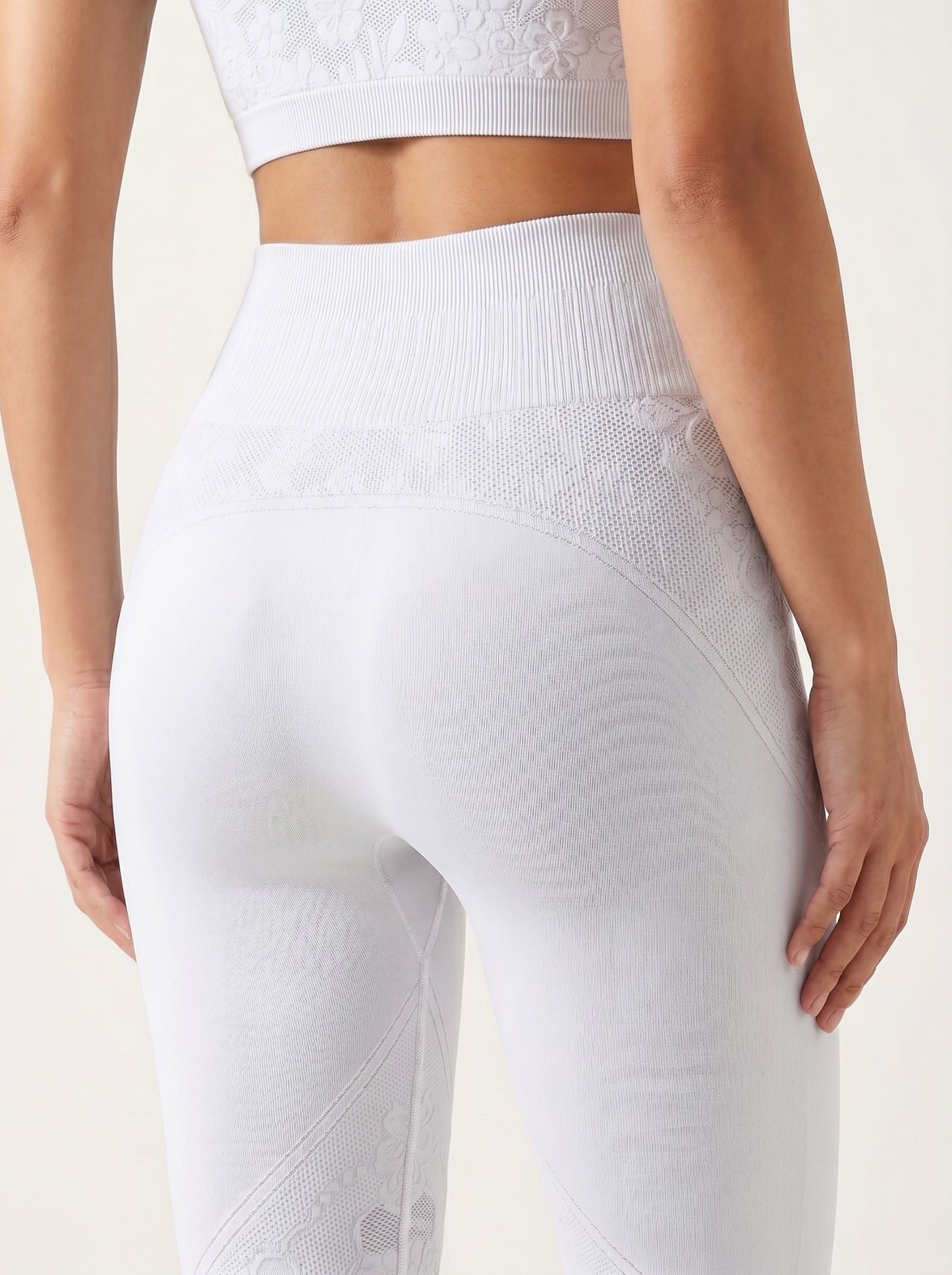 The Aura Series: Floral Jacquard Leggings