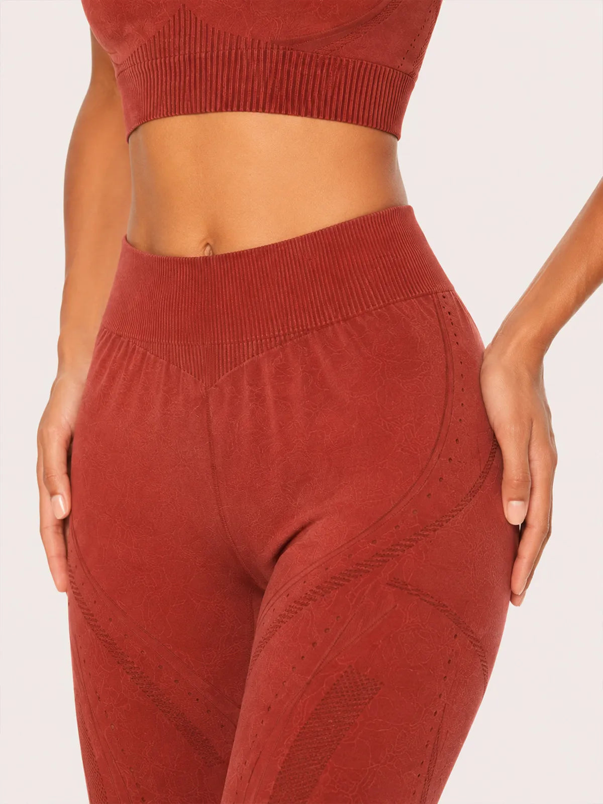 Leggings a Maglia Senza Cuciture Lavaggio Minerale Serie Serenity