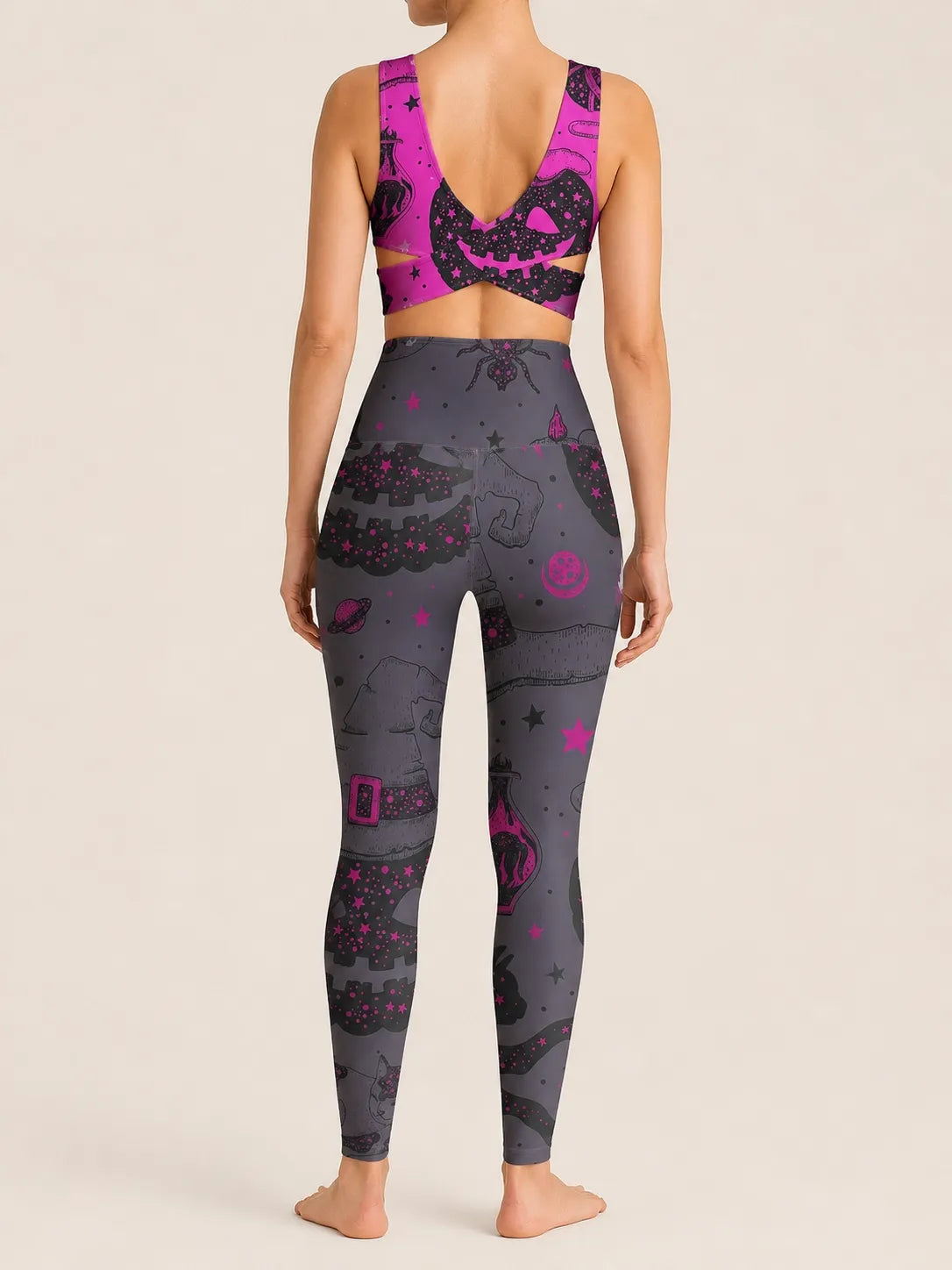 Midnight Magic Halloween Sports Bra Set