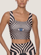 Optical Illusion Eye Sports Bra Set