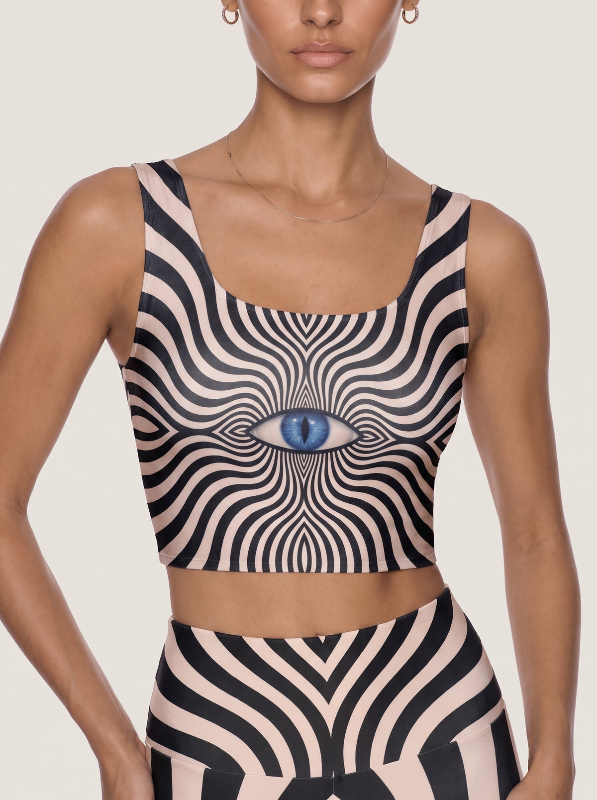 Optical Illusion Eye Sports Bra Set