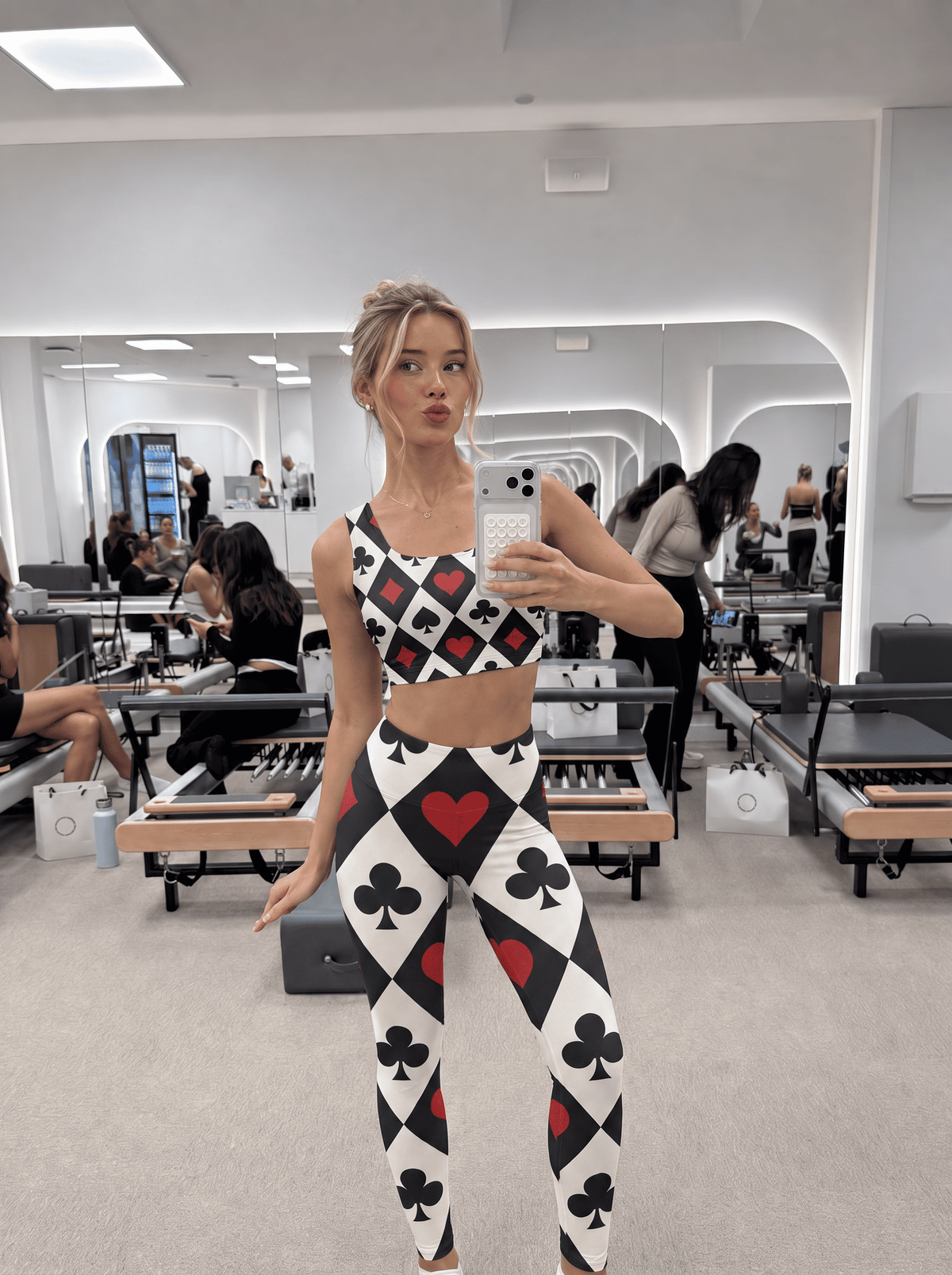 Card Suit Harlequin High-Rise Leggings Set