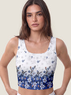 Blue Meadow Floral Sports Bra Set