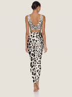Ivory Leopard Spot Sports Bra Set