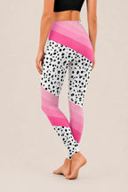 Pink Gradient Dalmatian  Sculpt Leggings