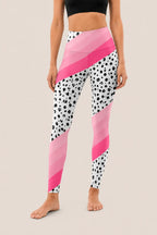 Pink Gradient Dalmatian  Sculpt Leggings