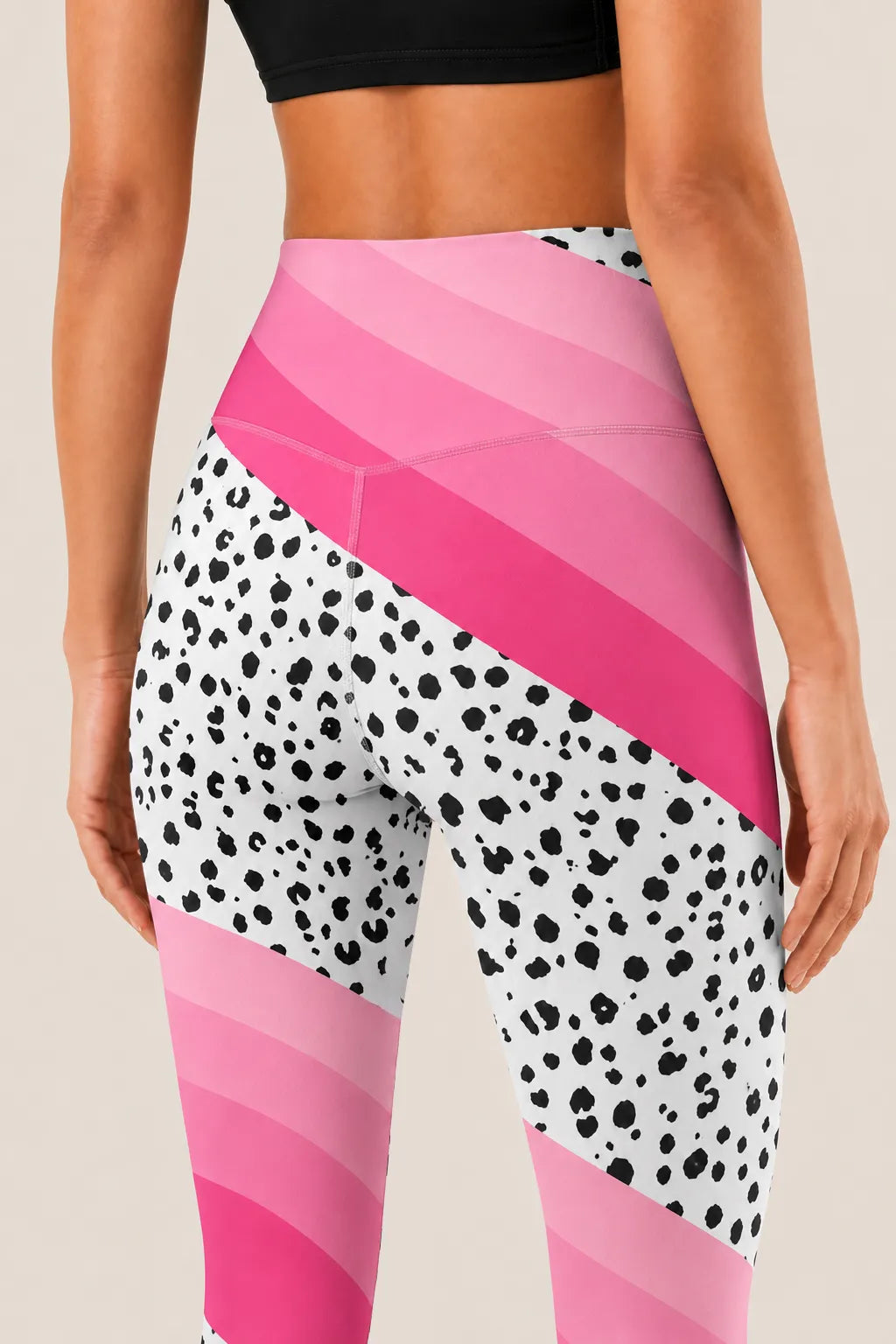 Pink Gradient Dalmatian  Sculpt Leggings