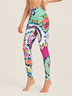Vintage Floral Patchwork  Sculpt Leggings Set