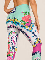 Vintage Floral Patchwork  Sculpt Leggings Set