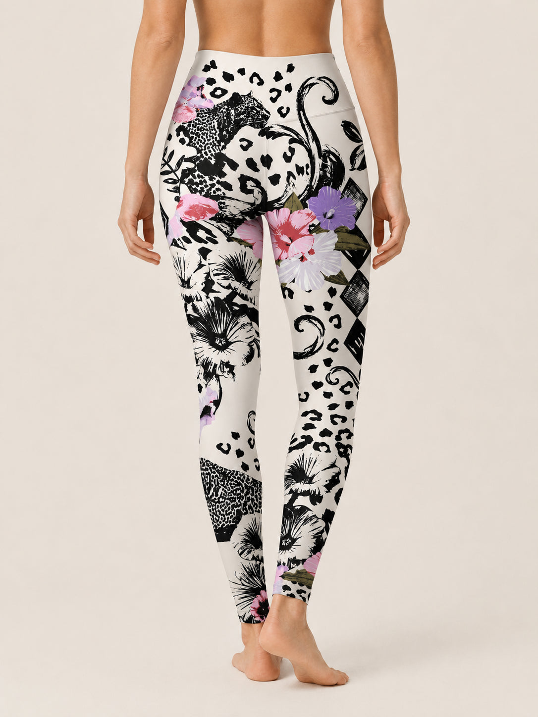 Leopard Floral Panther  Sculpt Leggings