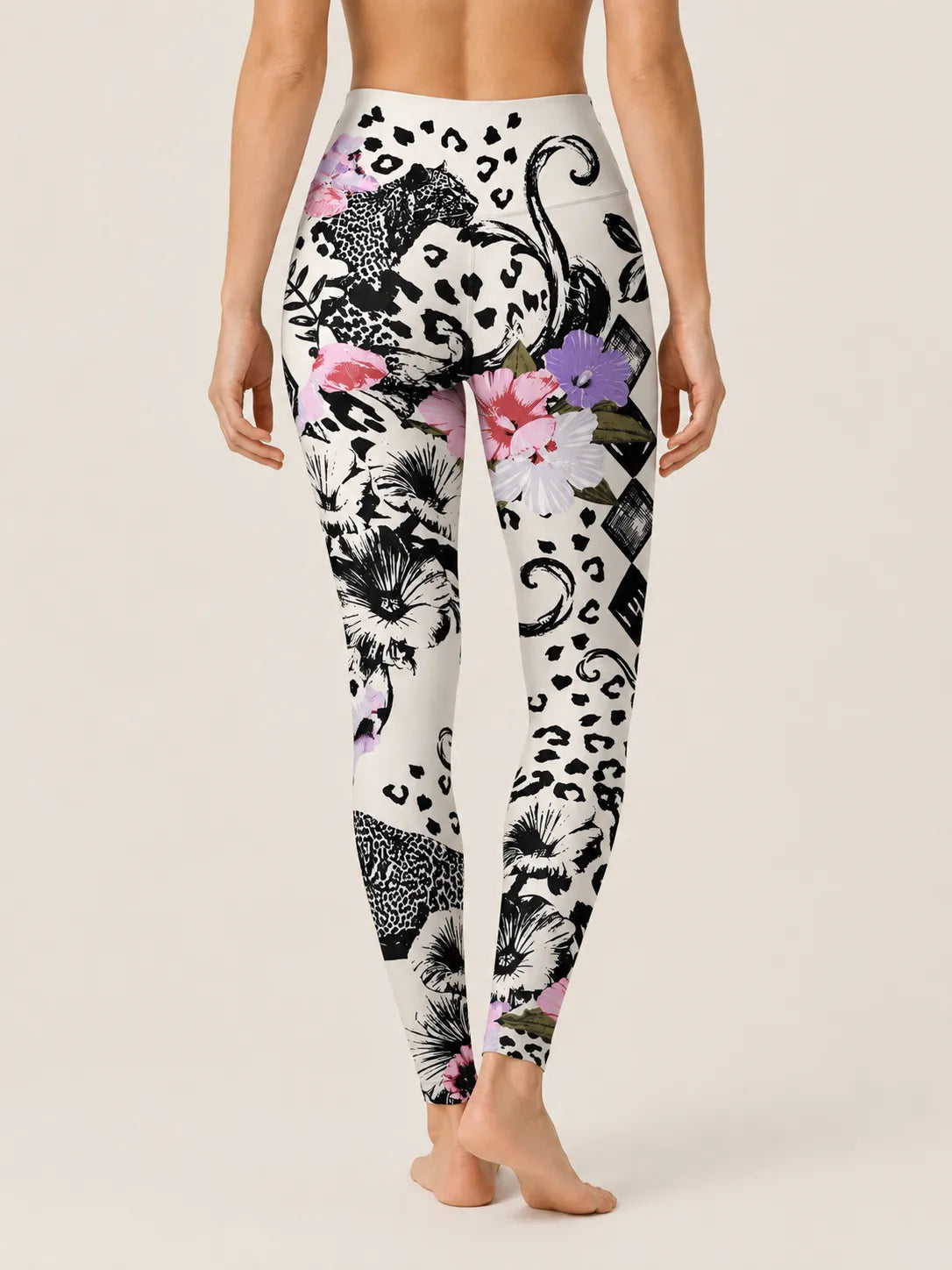 Leopard Floral Panther  Sculpt Leggings