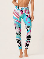 Pop Abstract Wave  Sculpt Leggings