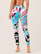 Pop Abstract Wave  Sculpt Leggings