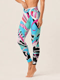 Pop Abstract Wave  Sculpt Leggings