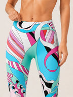 Pop Abstract Wave  Sculpt Leggings