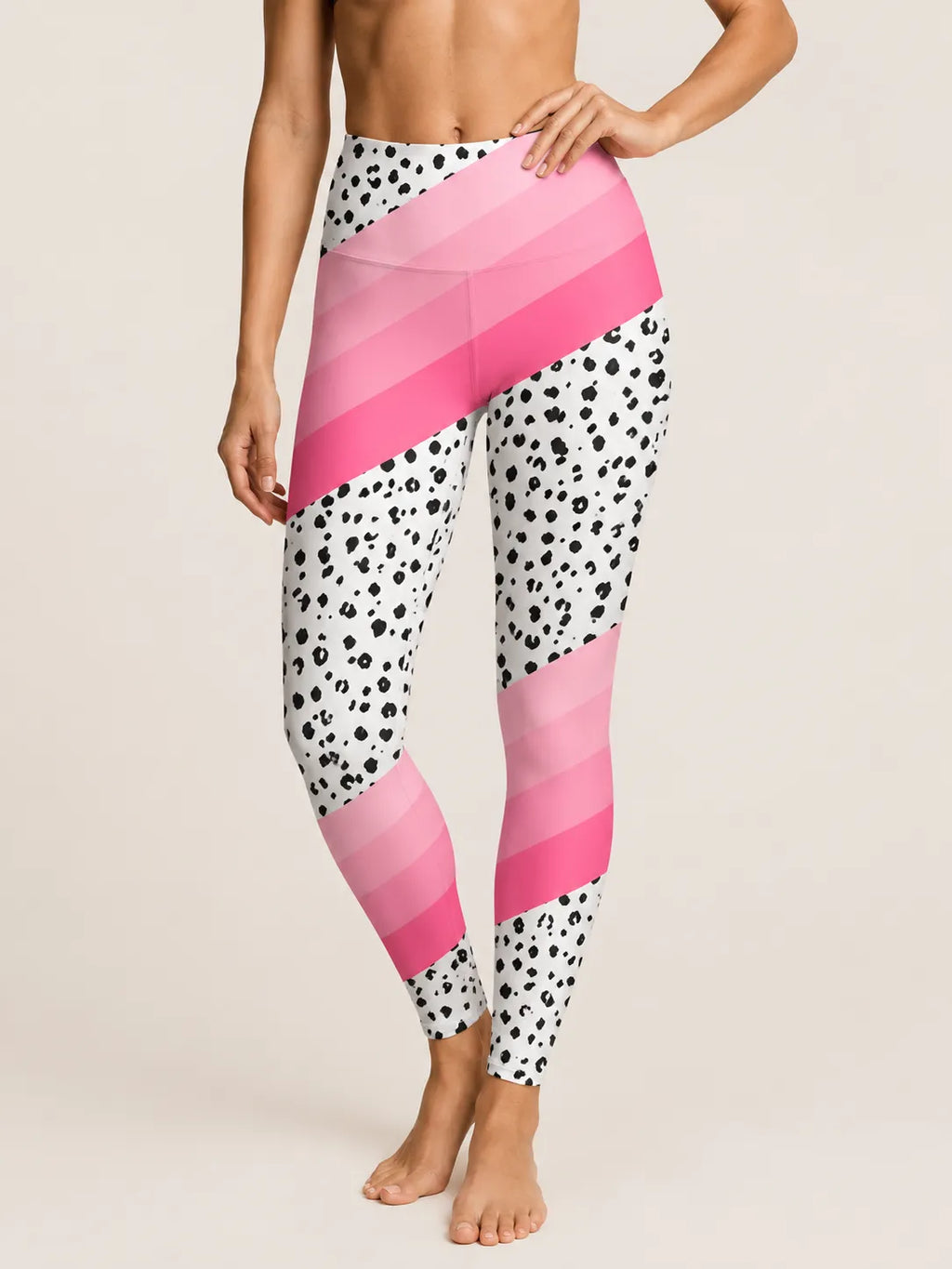 Pink Gradient Dalmatian  Sculpt Leggings