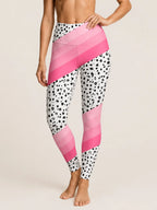 Pink Gradient Dalmatian  Sculpt Leggings
