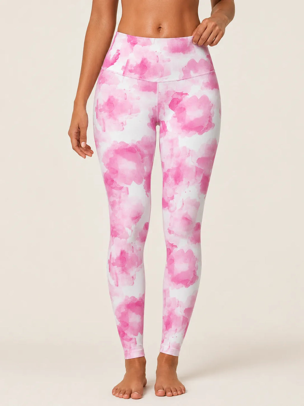 Pink Watercolor Cloud  Sculpt Leggings