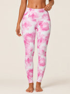 Pink Watercolor Cloud  Sculpt Leggings