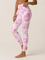 Pink Watercolor Cloud  Sculpt Leggings