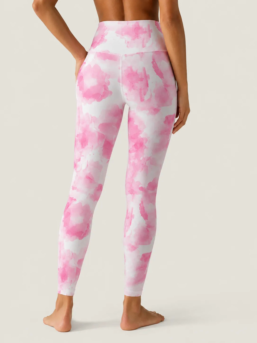 Pink Watercolor Cloud  Sculpt Leggings