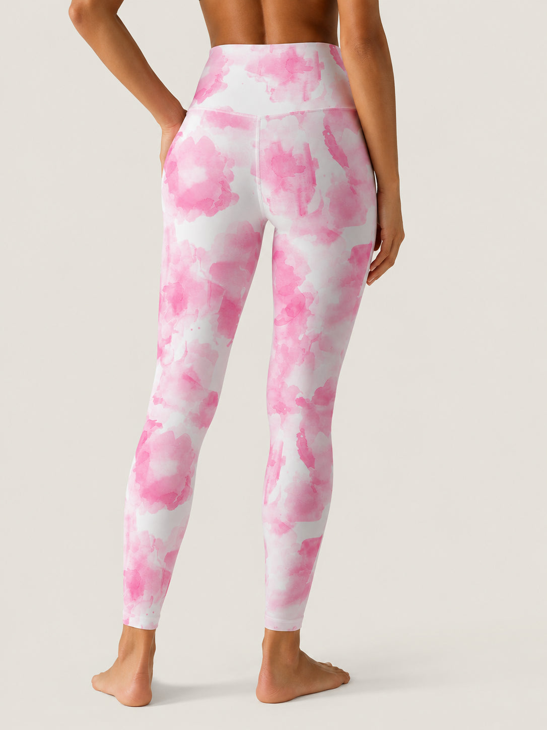 Pink Watercolor Cloud  Sculpt Leggings