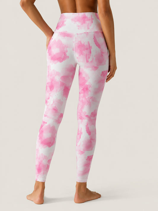 Pink Watercolor Cloud  Sculpt Leggings