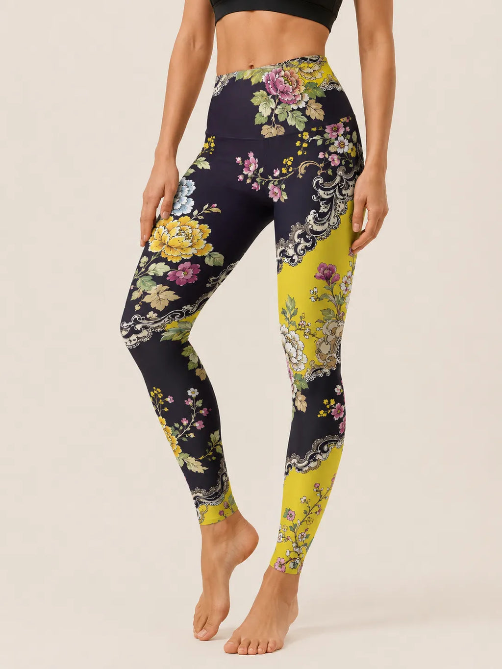 Vintage Lace Garden High-Rise Leggings