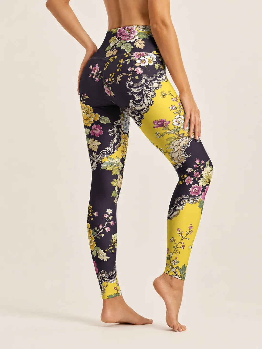 Vintage Lace Garden High-Rise Leggings