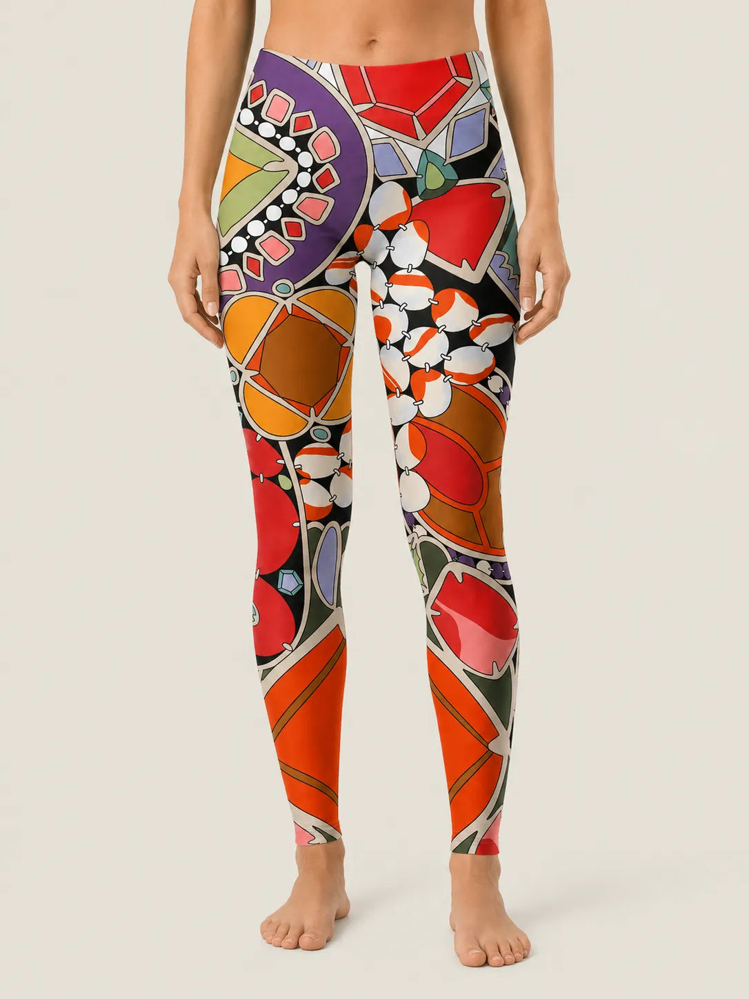 Stained Glass Mosaic High-Rise Leggings