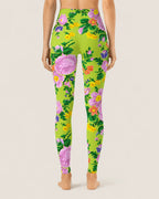 Lime Blossom Garden High-Rise  Leggings