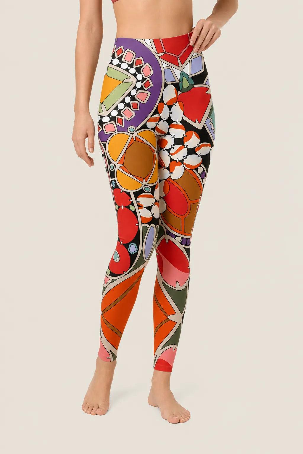 Stained Glass Mosaic High-Rise Leggings