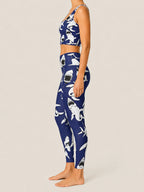Midnight Shark Frenzy Longline Sports Bra Set