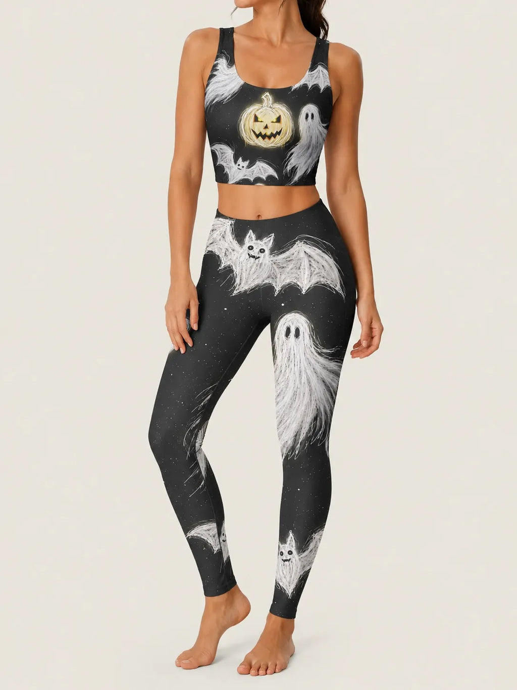 Midnight Haunt Longline Sports Bra Set