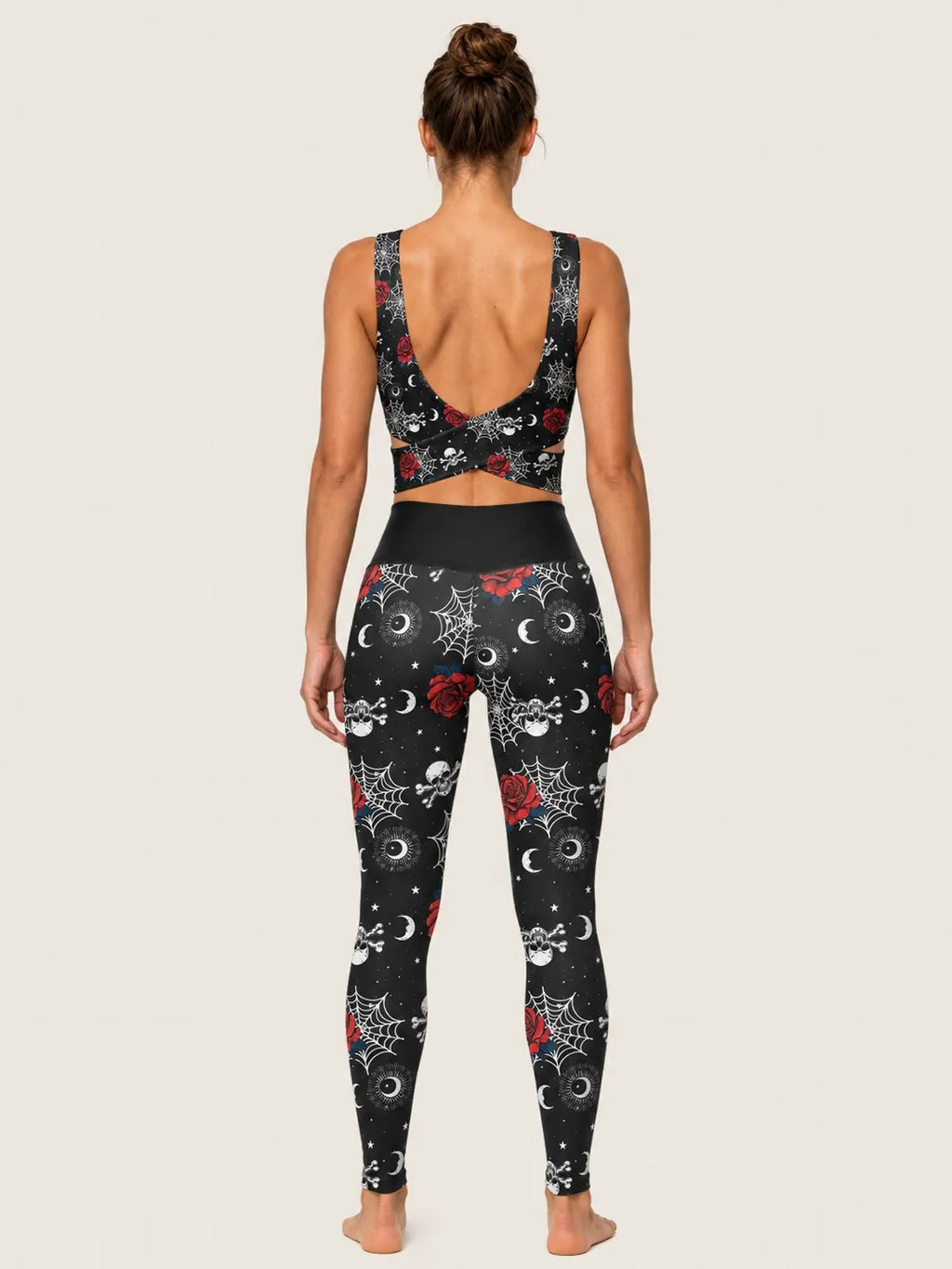 Midnight Rose Longline Sports Bra Set