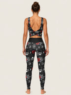 Midnight Rose Longline Sports Bra Set