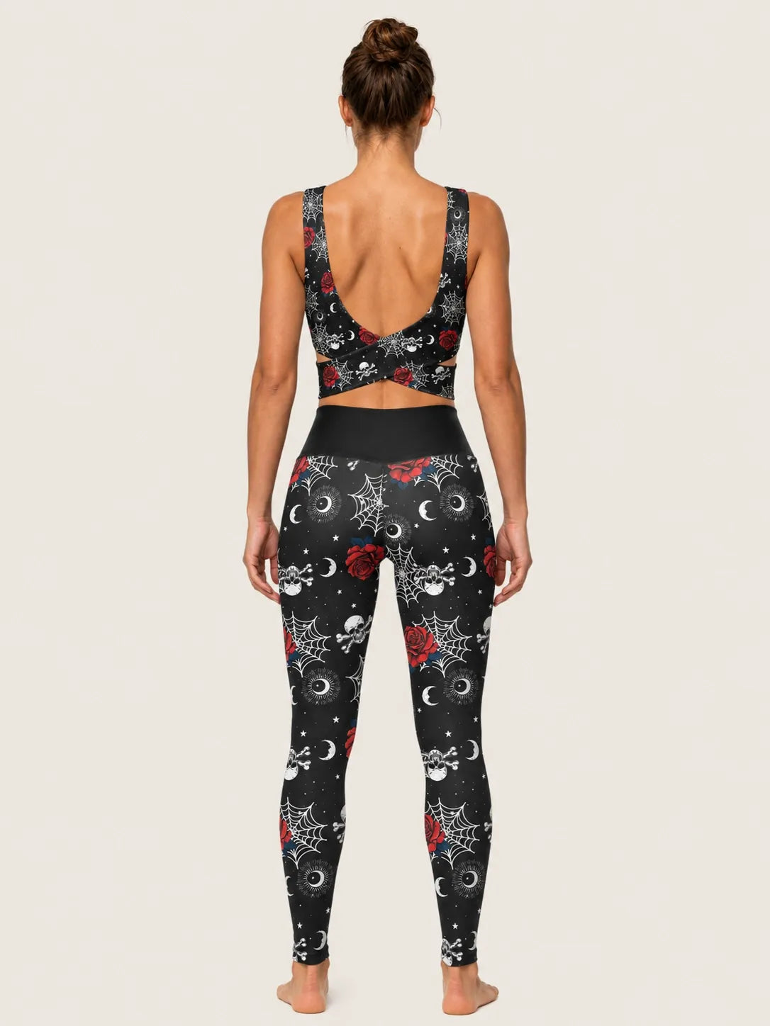 Midnight Rose Longline Sports Bra Set