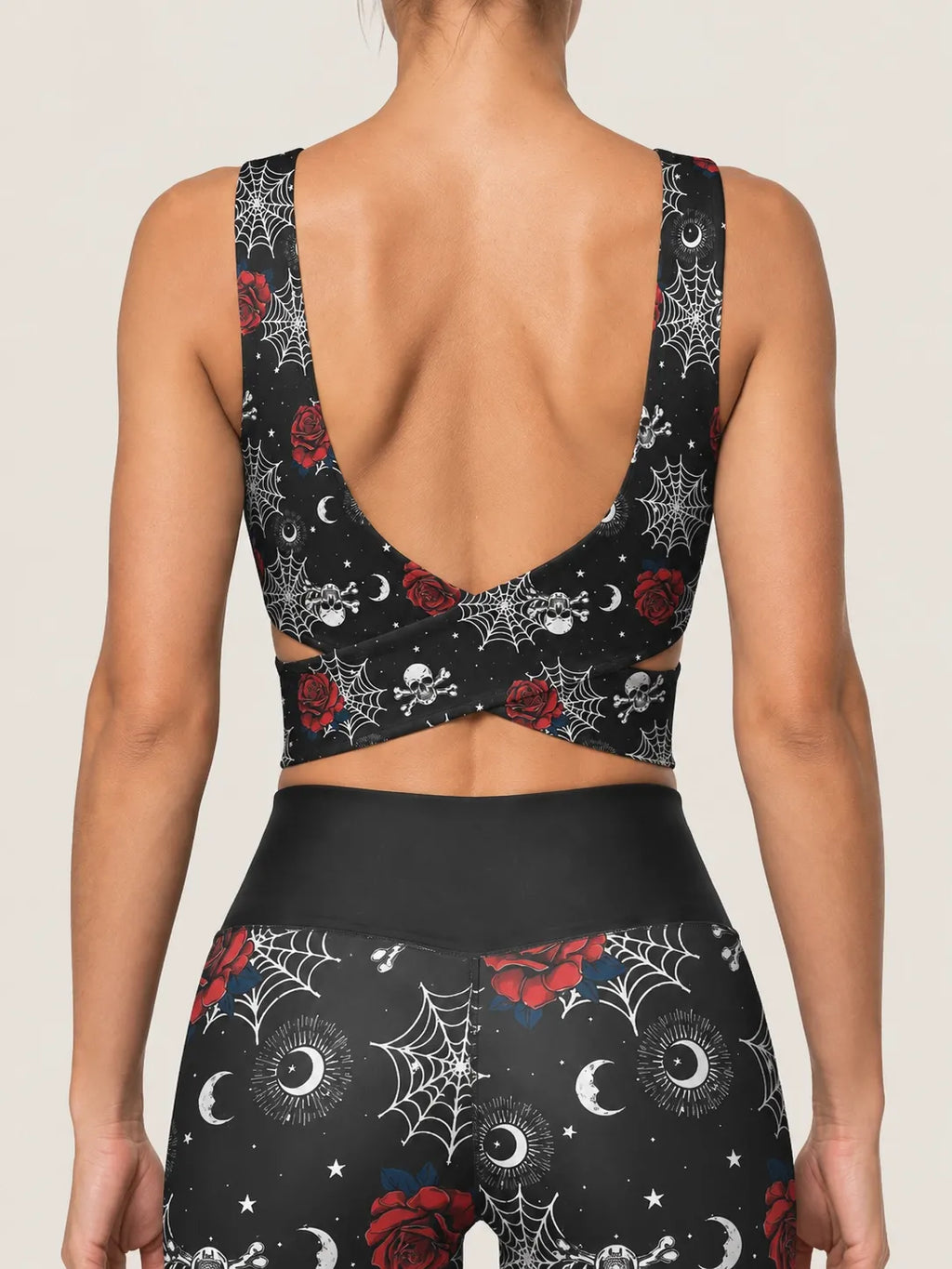Midnight Rose Longline Sports Bra Set