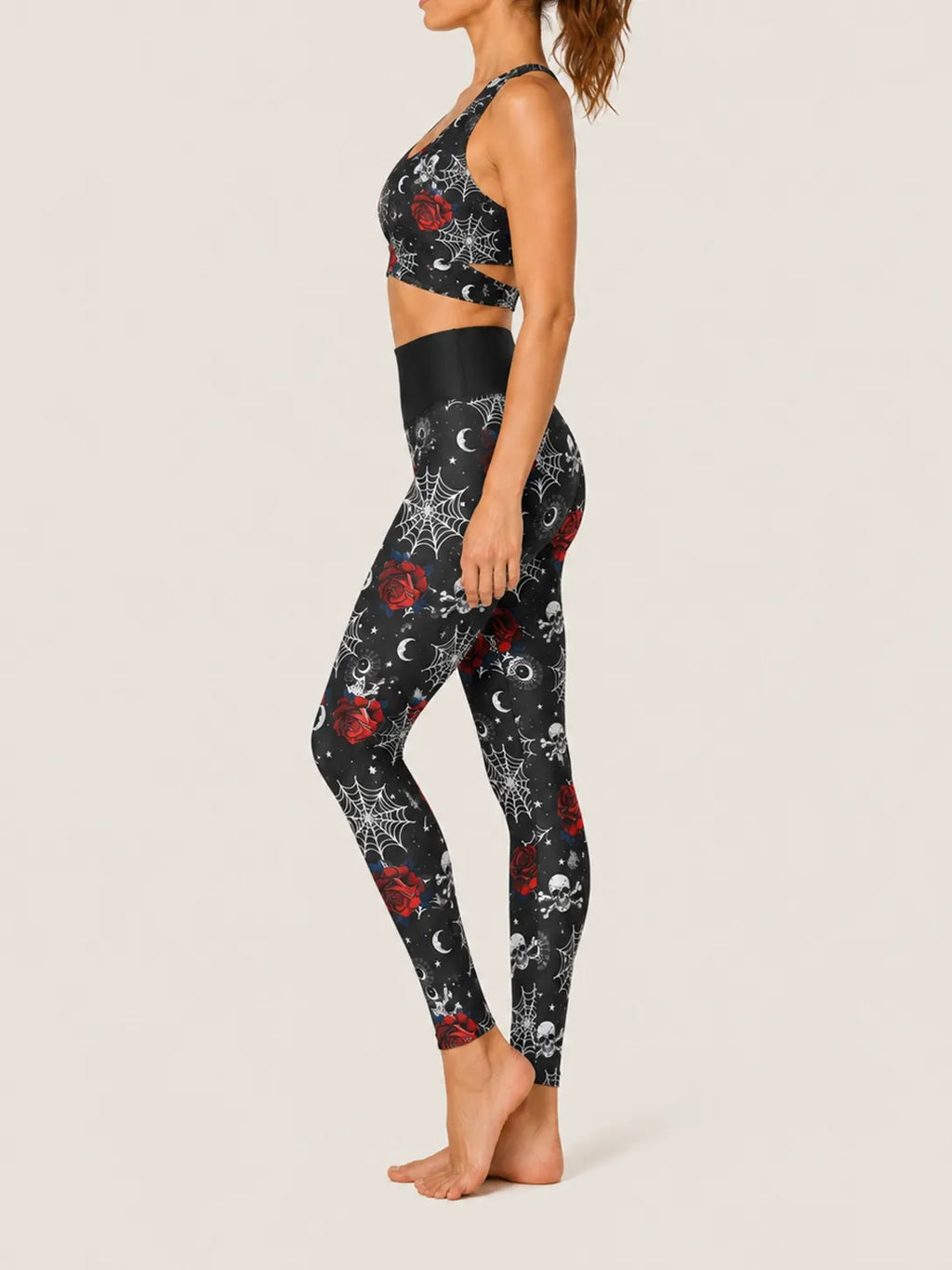 Midnight Rose Longline Sports Bra Set