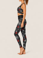 Midnight Rose Longline Sports Bra Set
