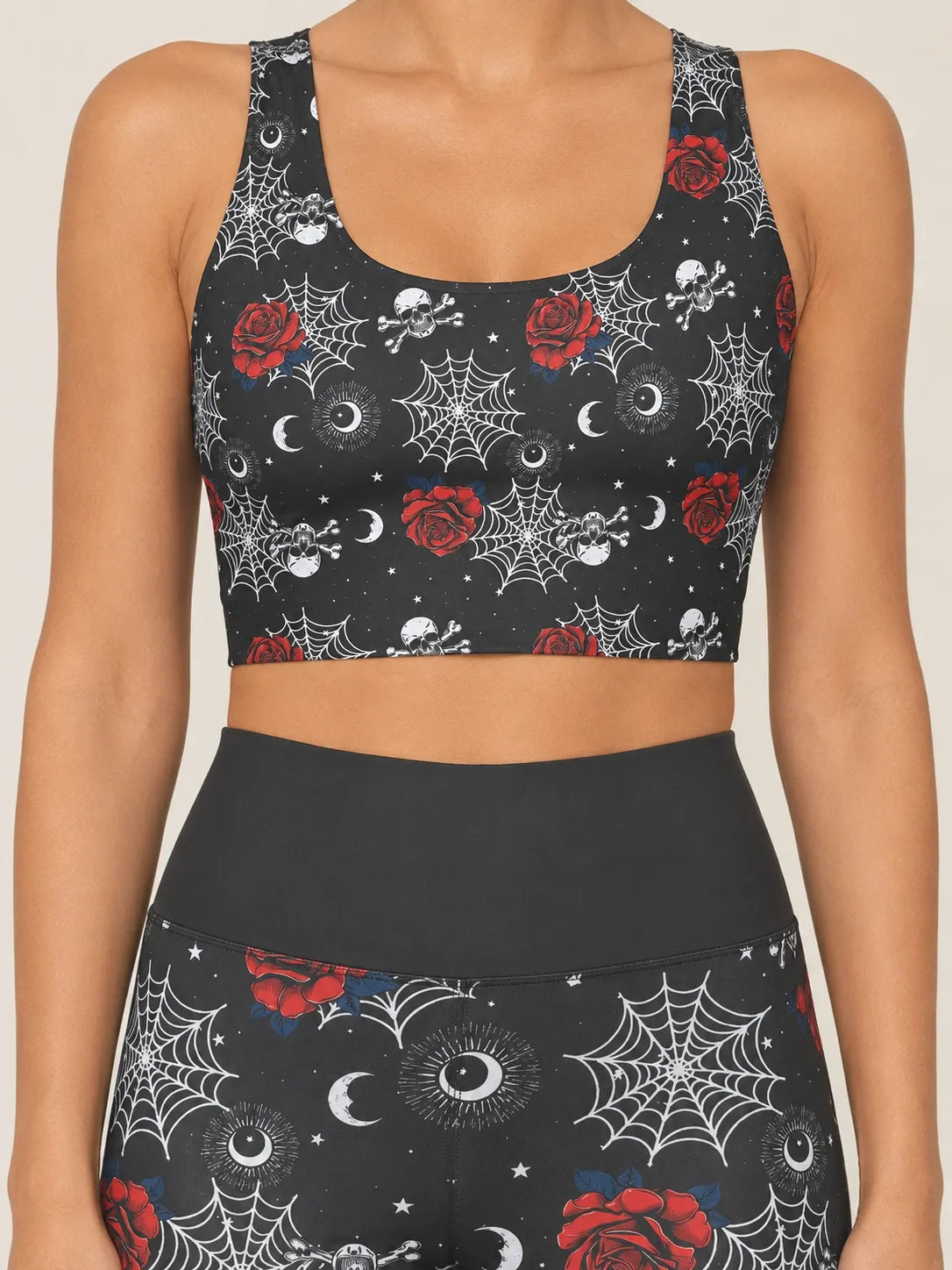 Midnight Rose Longline Sports Bra Set